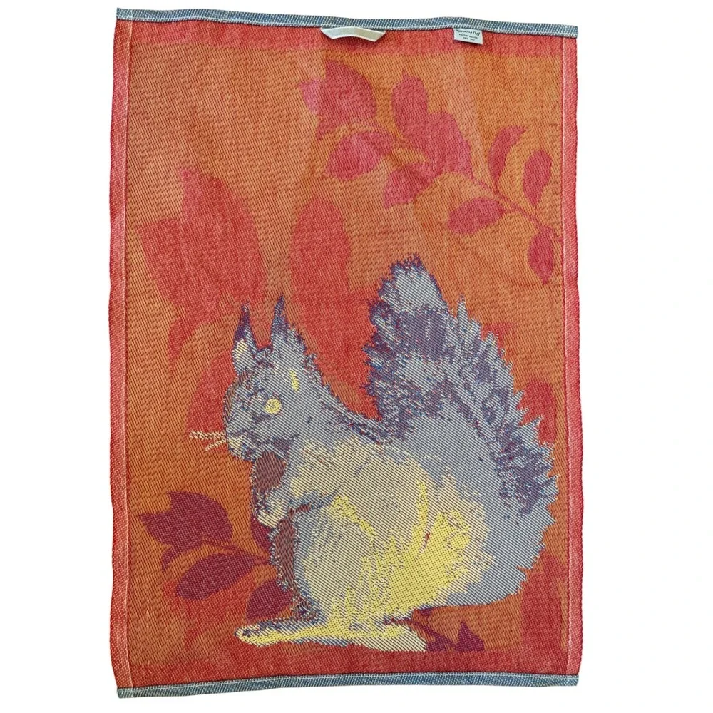 Ekelund Ekorre Squirrel Towel NWT Swedish Jacquard Kitchen Tea Towel 19x28